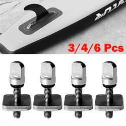 6pcs Stainless Steel Surfboard Tail Fin Screw For Stand Up Paddle Board 34x8mm Surf Fin Bolts Longboard Sliding Fin Screws