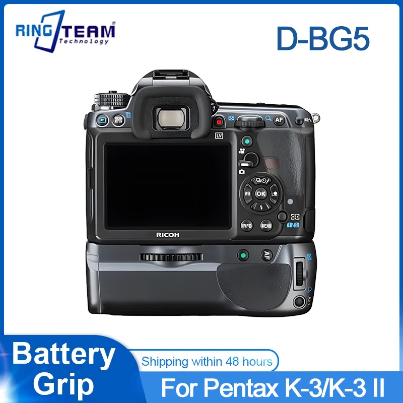 

D-BG5 Battery Grip for Pentax K-3 Series - Anti-Slip Grip D-LI90/AA Support Extended Shooting
