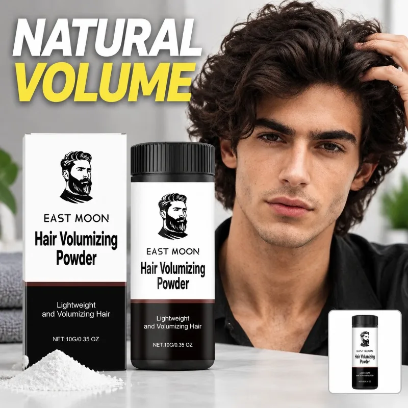 Men's Hair Volumizing Powder Creates Natural Fluffy Hairstyle Defines Hair Outline Compact Portable Design Lightweight
