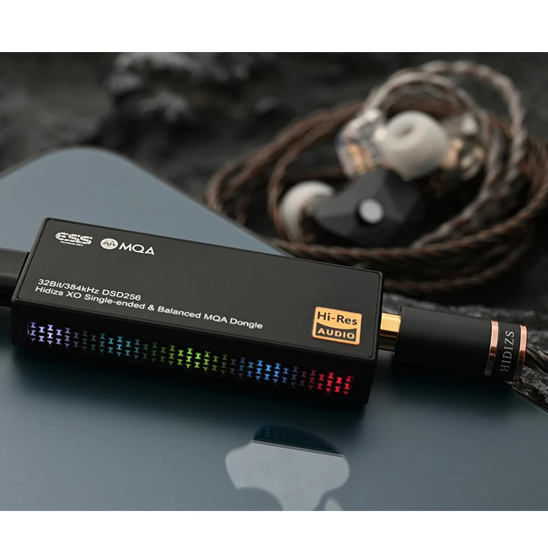 Hidizs XO S10 MQA Dongle USB DAC Headphone Amp dual ES9219C chips Type-C to 2.5/3.5mm Hi-Res Audio Cable DSD256 PCM384 DUNU
