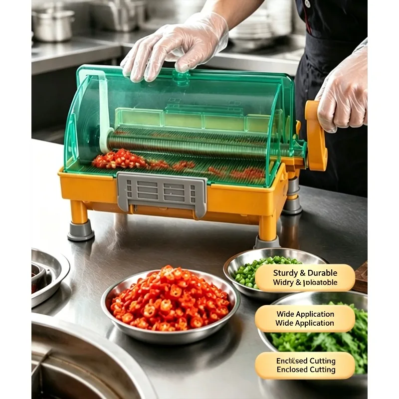 Commercial Vegetable Cutter Multi Function Manual Slicer For Chili Scallion Millet Pepper Home Restaurant Catering Use