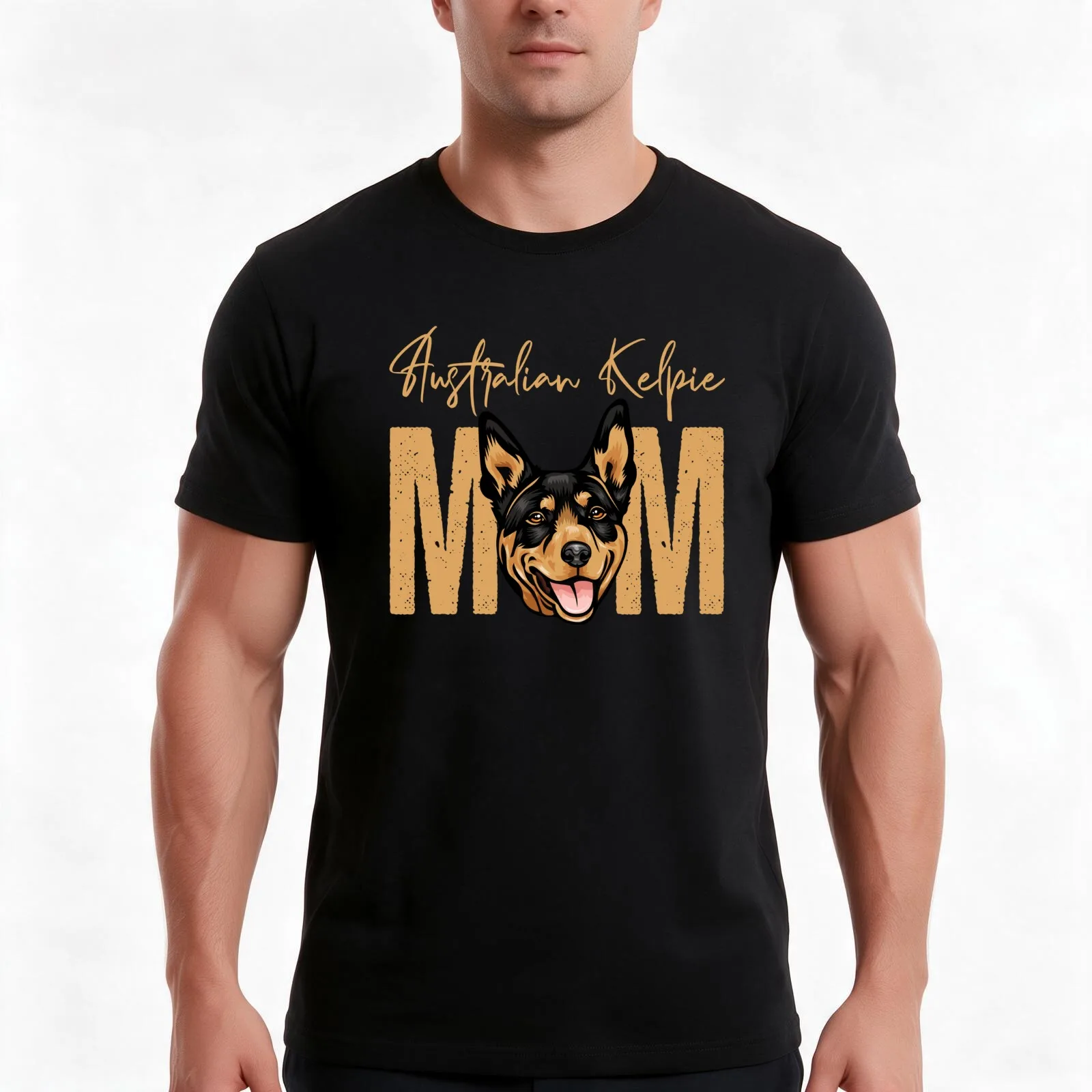 Camiseta para madres de Australian Kelpie, idea de regalo para dueñas de Australian Kelpie, camiseta de corte ajustado, camiseta de algodón para uso diario en verano.