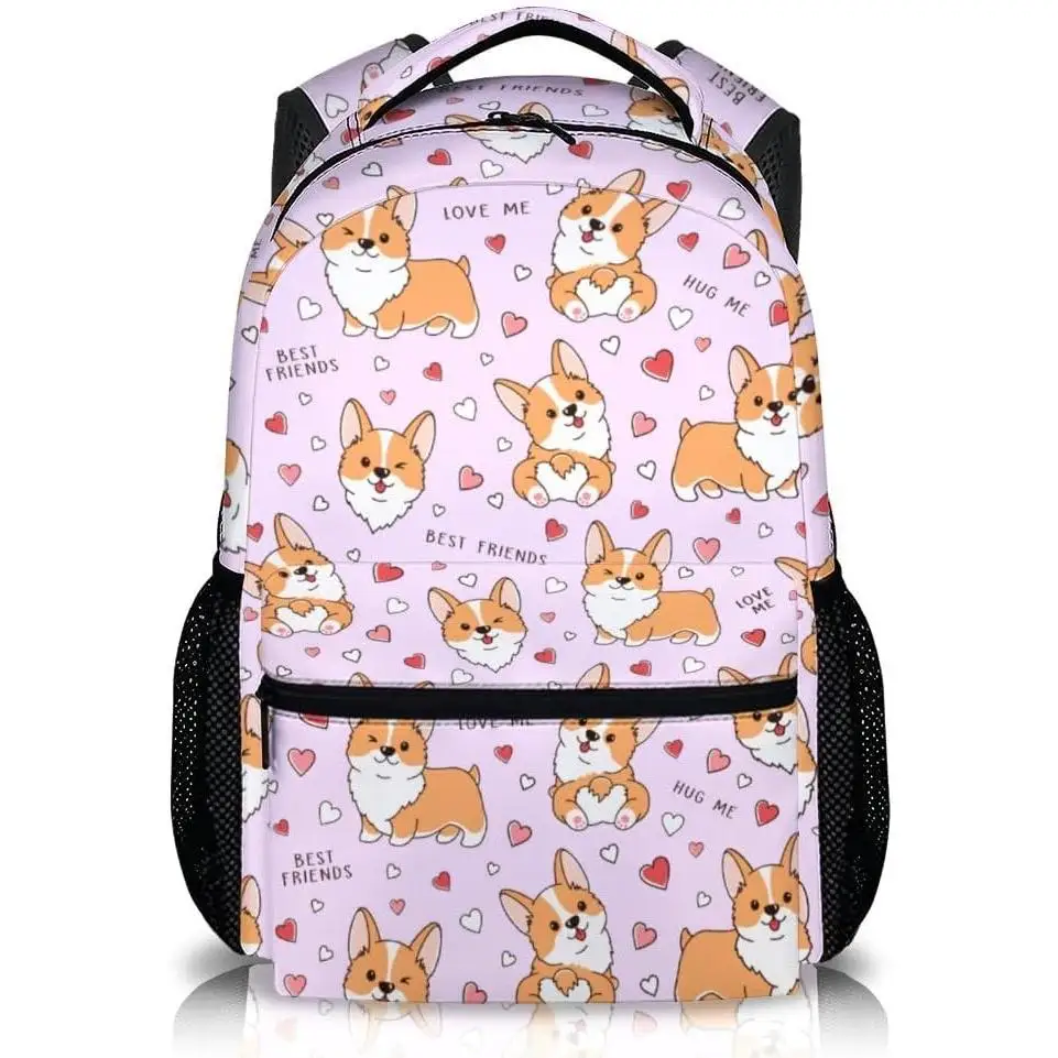 

Backpack for Kids Girls, 17" Cute Backpack for School, Large Capacity Lightweight Pink Bookbag for Students