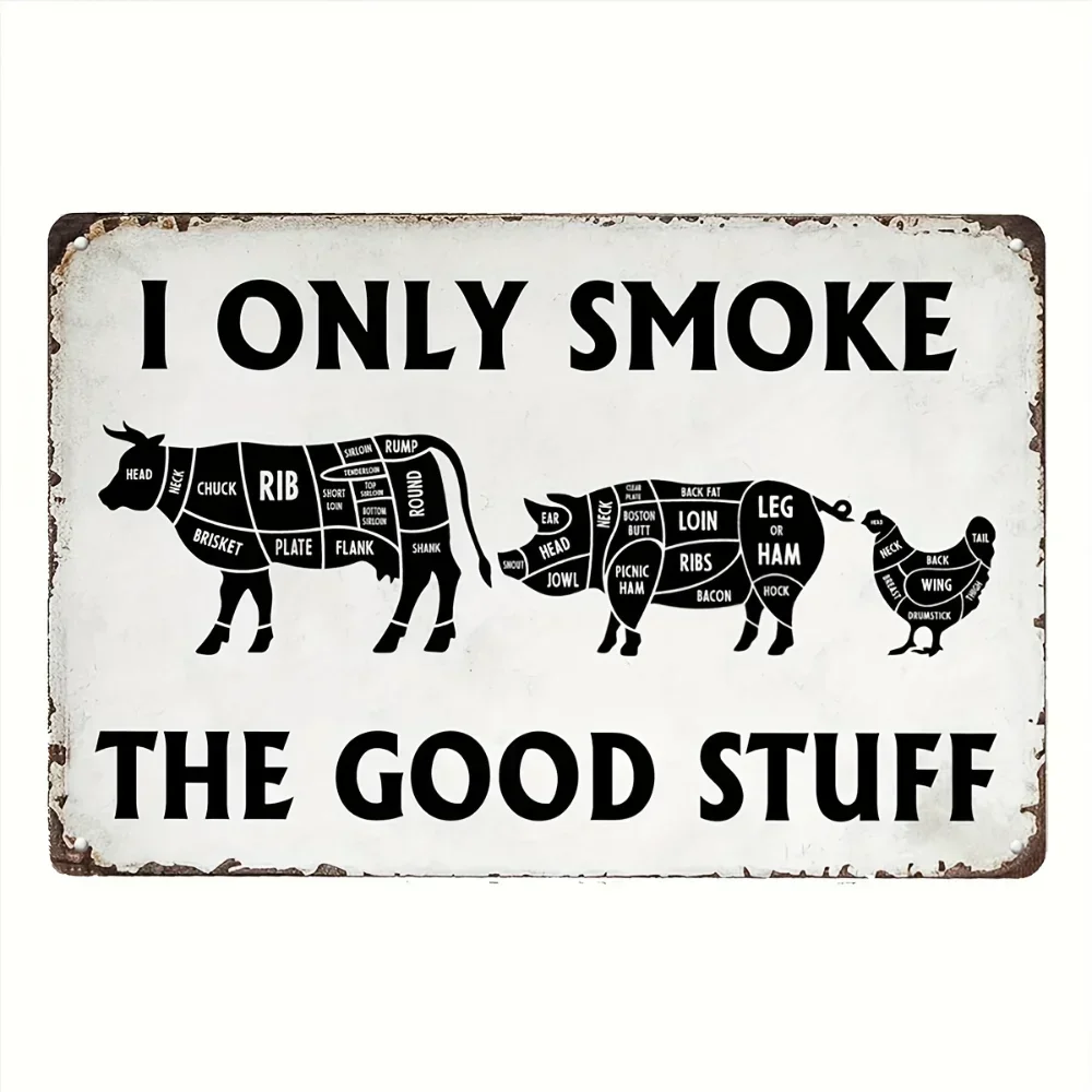 1pc Vintage BBQ Sign 