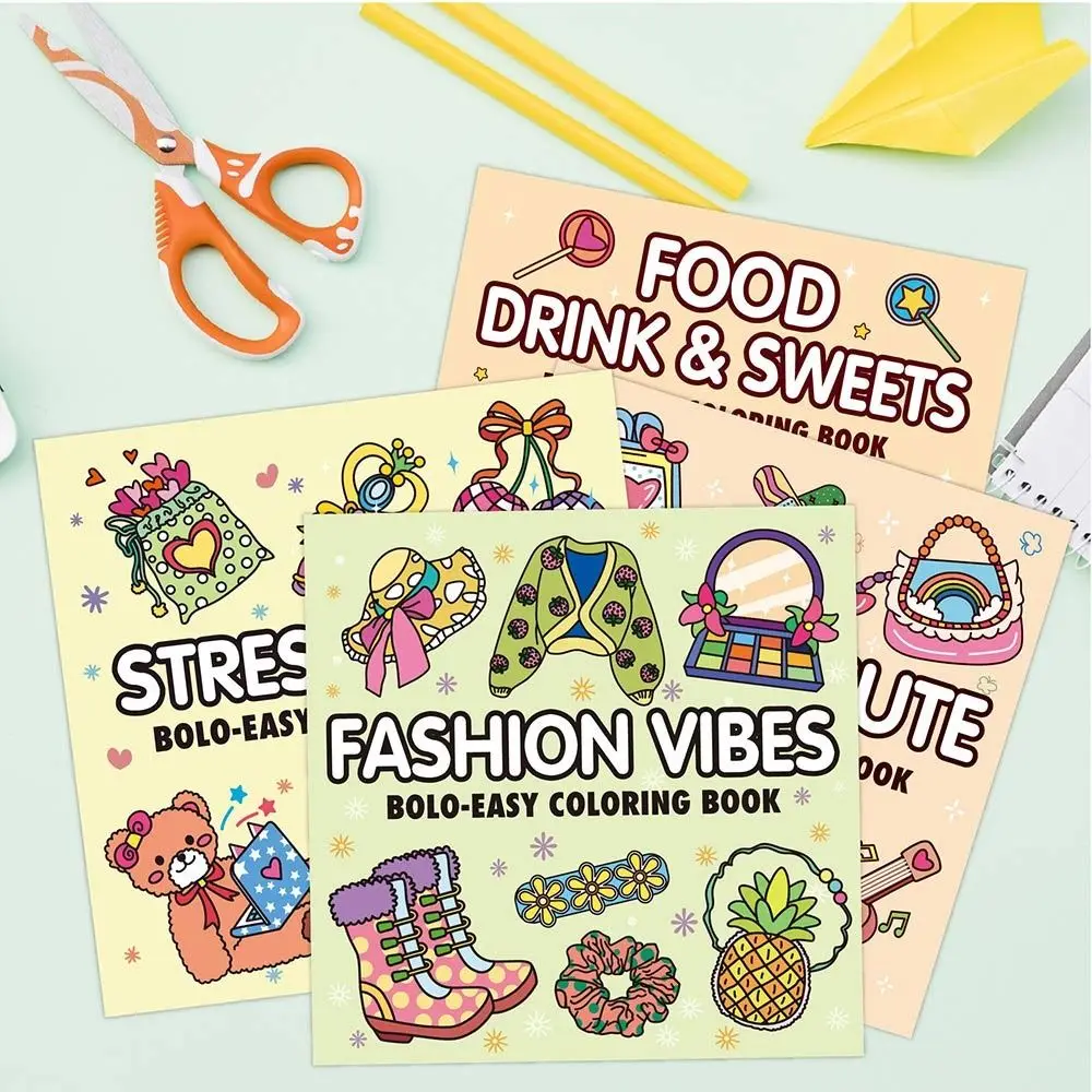 Cute Cartoon Coloring Book Stress Relief Educational Graffiti Painting Book Painting Gift Paperback for Adults And Teens