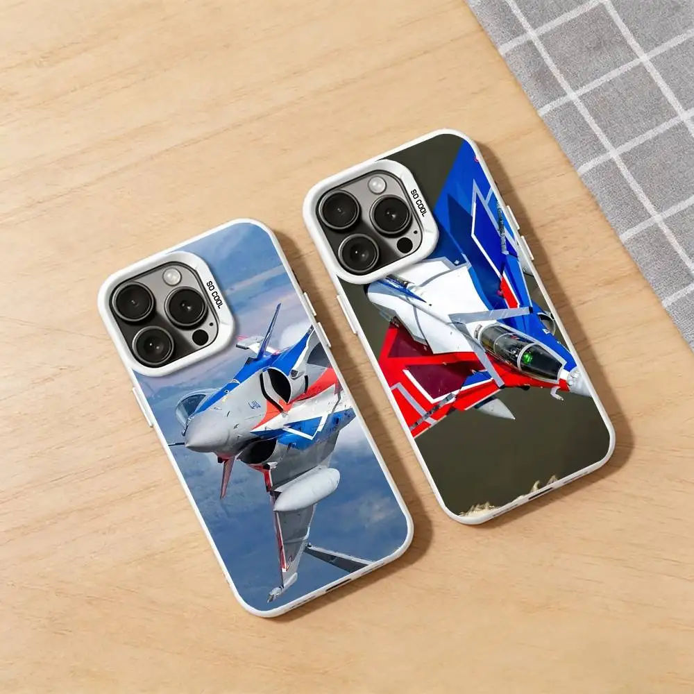 

Rafale Fighter French Aircraft Phone Case for iPhone 17 16 Pro Plus 15 14 13 Max Mini 12 11 X XS Air Fashion Bumper