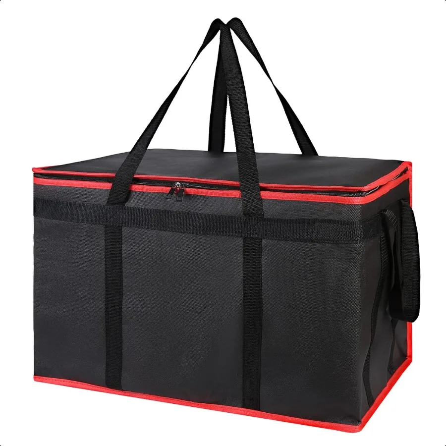 

Bodaon Insulated Food Delivery Bag Hot Cold Meal Carrier Catering Doordash Pizza Warmer Grocery Tote Cooler Bag for Parties Bla