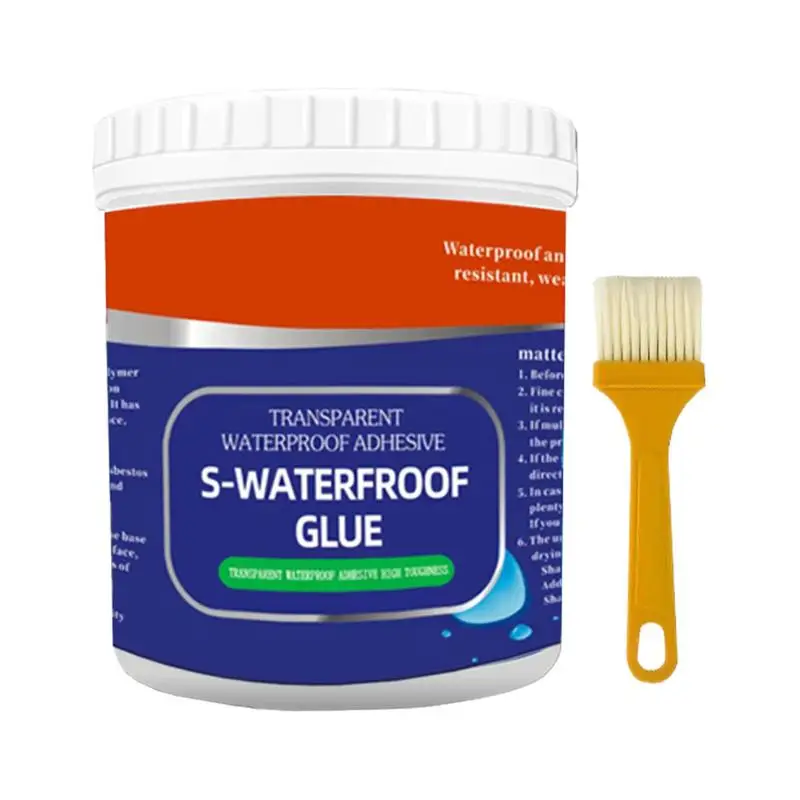 

Invisible Waterproof Agent 300g Waterproof Adhesive Insulating Sealant Water Proof Glue Agent Glue Includes Brush For Interior &