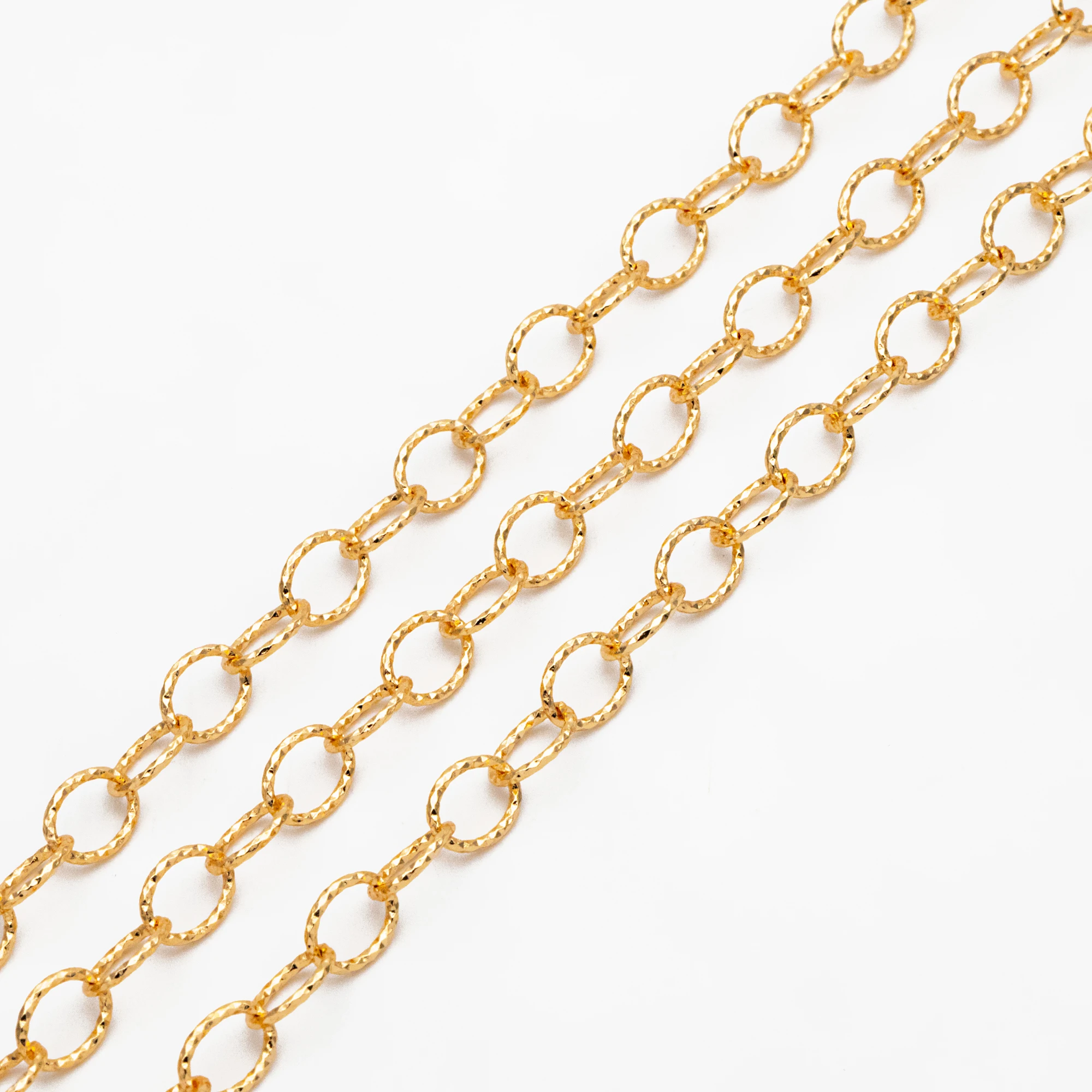 

Oval Cable Chain, 18K Gold Plated Brass Chain, For Jewelry Making Diy Accessories Supplies (#LK-592)/ 1 Meter=3.3ft