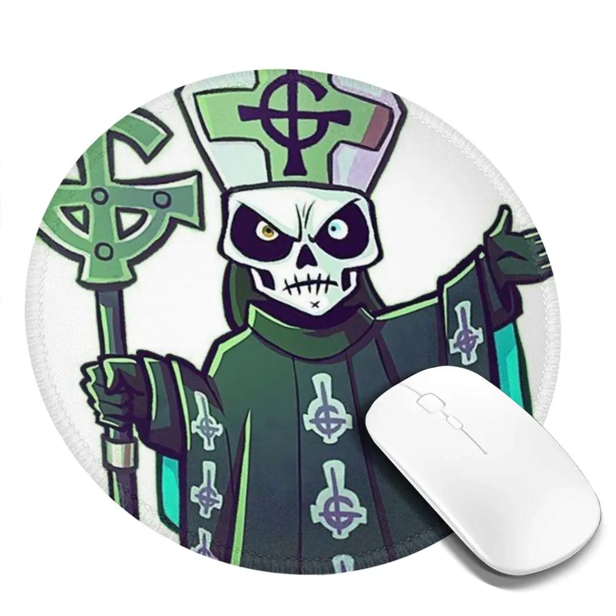 

Круглый коврик для мыши Rock Band Ghost BC, коврик для клавиатуры и мыши, коврик для геймерского ноутбука, настольный коврик, офисные аксессуары, настольные коврики