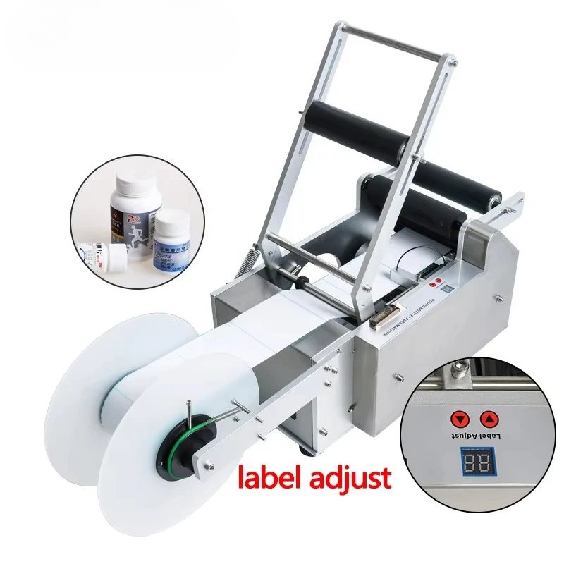 

TB-50 Semi Auto Round Bottle Labeling Machine With Pedal Switch Semi Auto Labeler Semi Automatic Label Applicator