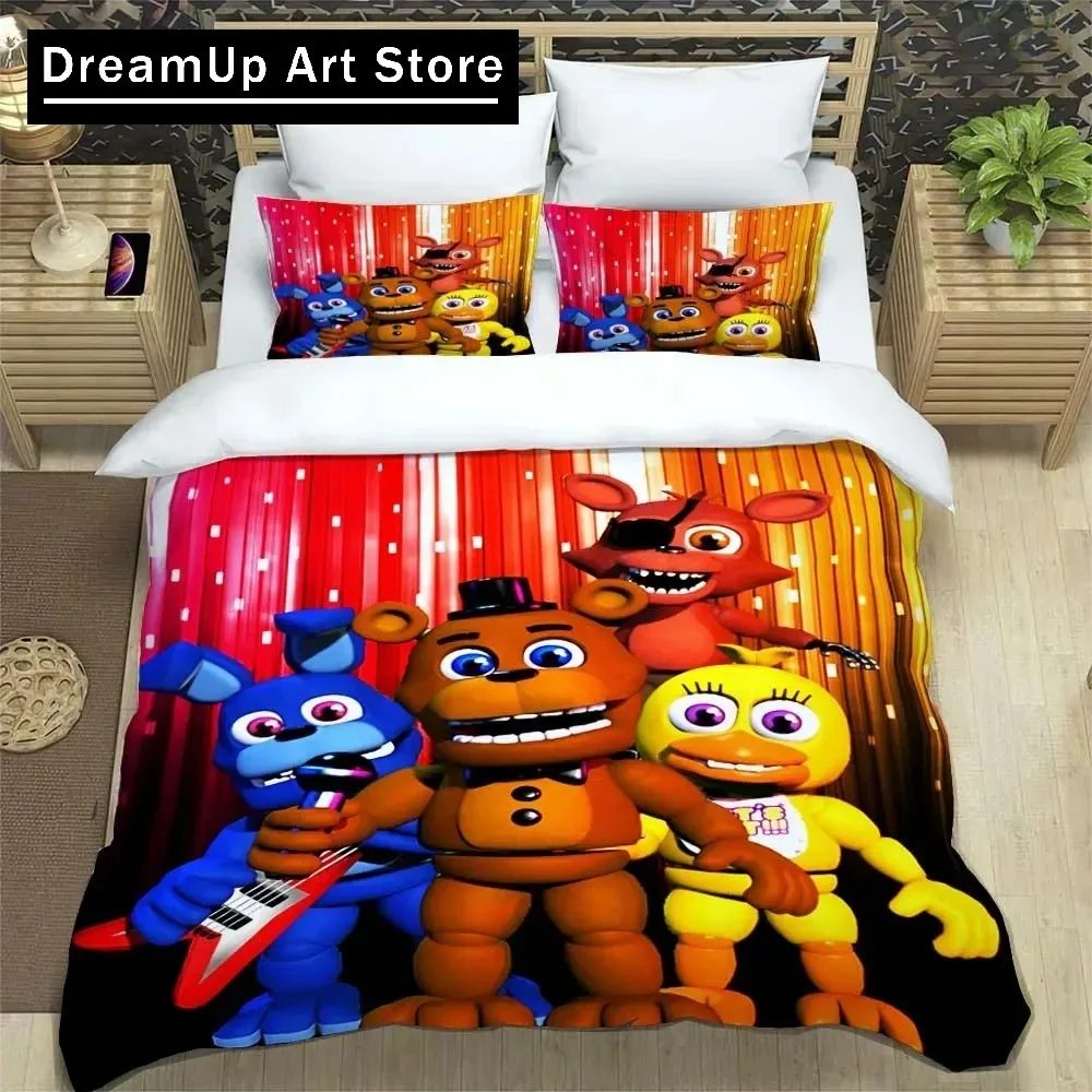 3D Print F-Five-Nights Freddys FNAF Bedding Set Boys Girls Twin Queen King Size Duvet Cover Pillowcase Bed boys Adult Bedroom