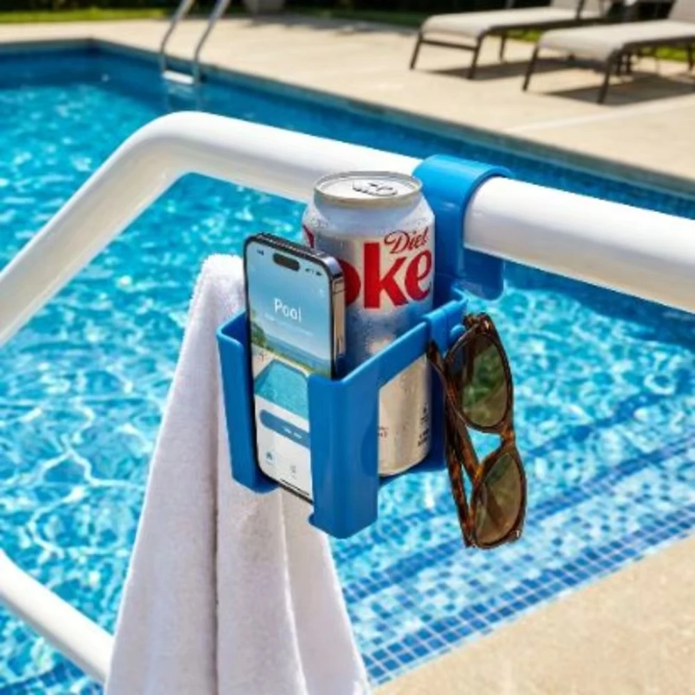 Multifunctional Detachable Poolside Cup Holder Hanging Organizer for Drinks Phone Towel Glasses Swimming Pool Spa Hot Tub Supply