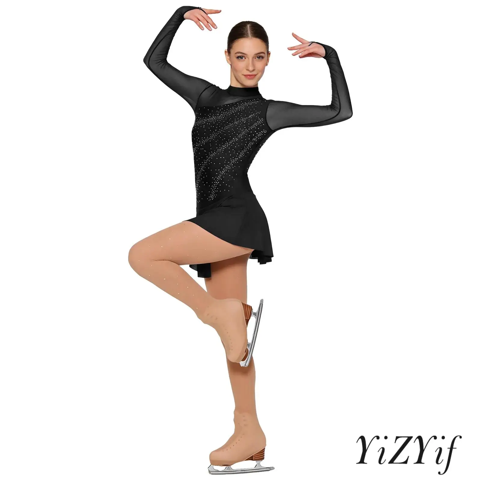 womens-professional-figure-ice-skating-dance-performance-costume-gymnastics-ballet-dance-dress-with-boot-cover-tights-dancewear