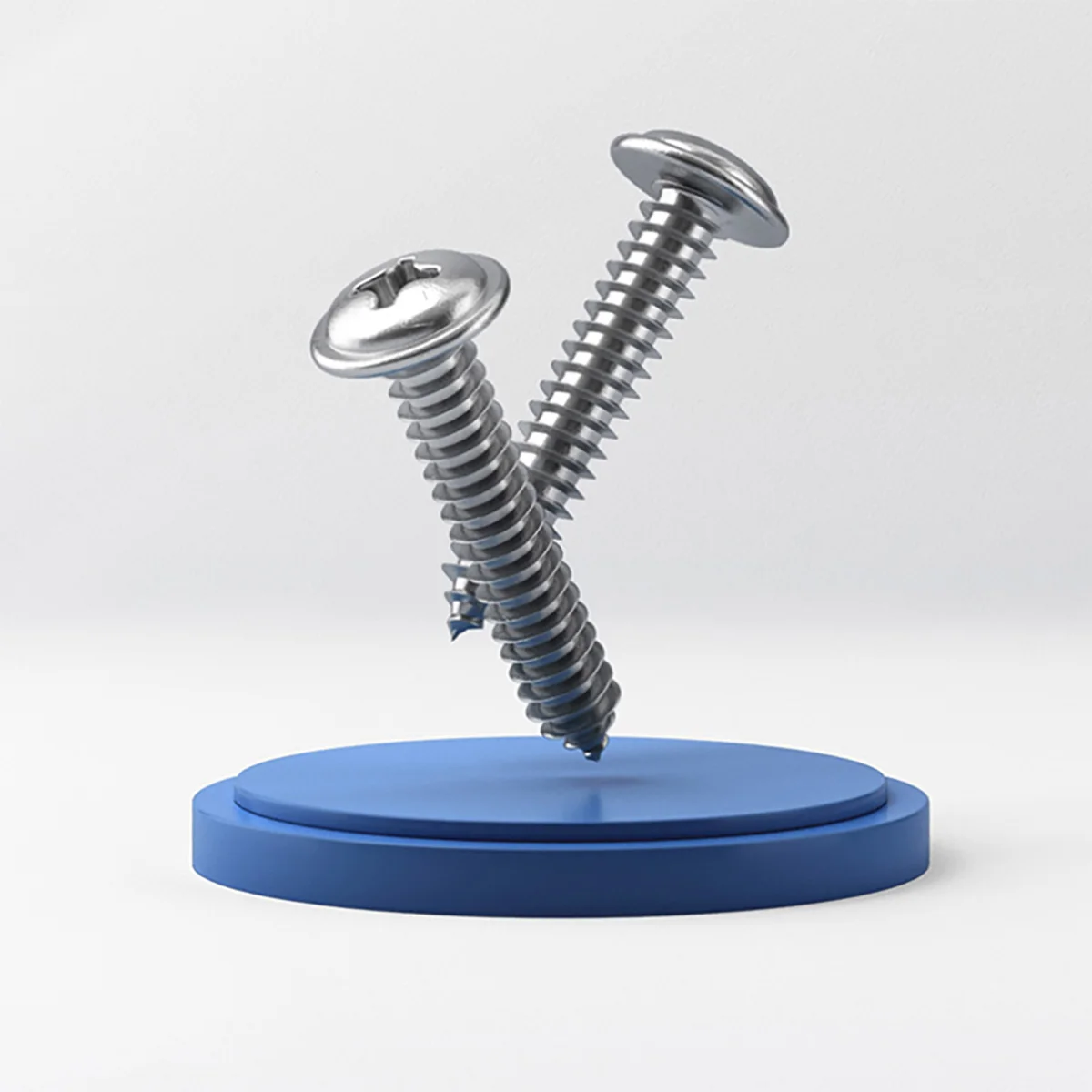 Cruz Rodada Cabeça Auto Tapping Parafuso com Almofada, Madeira Parafuso, 304 SS, M2-M5