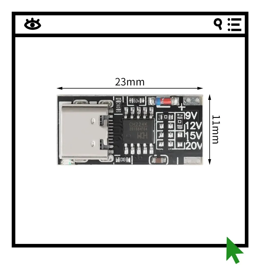 

5PCS CTP9 Fast Charging Deceiver Module 9V12V15V20V PD/QC Fast Charging USB Boosting Cable Type-C