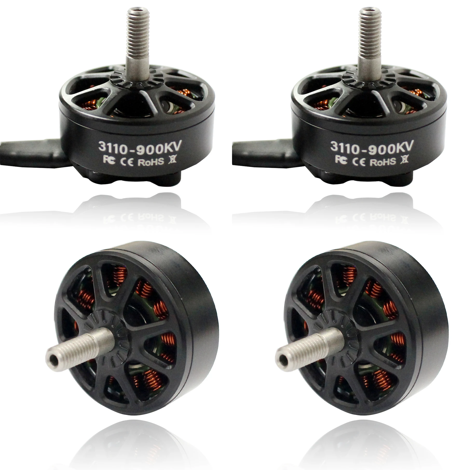 4pcs Dogmang 3110 900KV Motor sem escova para FPV Freestyle Drone 6S LIPO Compatível Cinelifter de longo alcance 9 polegadas 10 polegadas Modelos RC