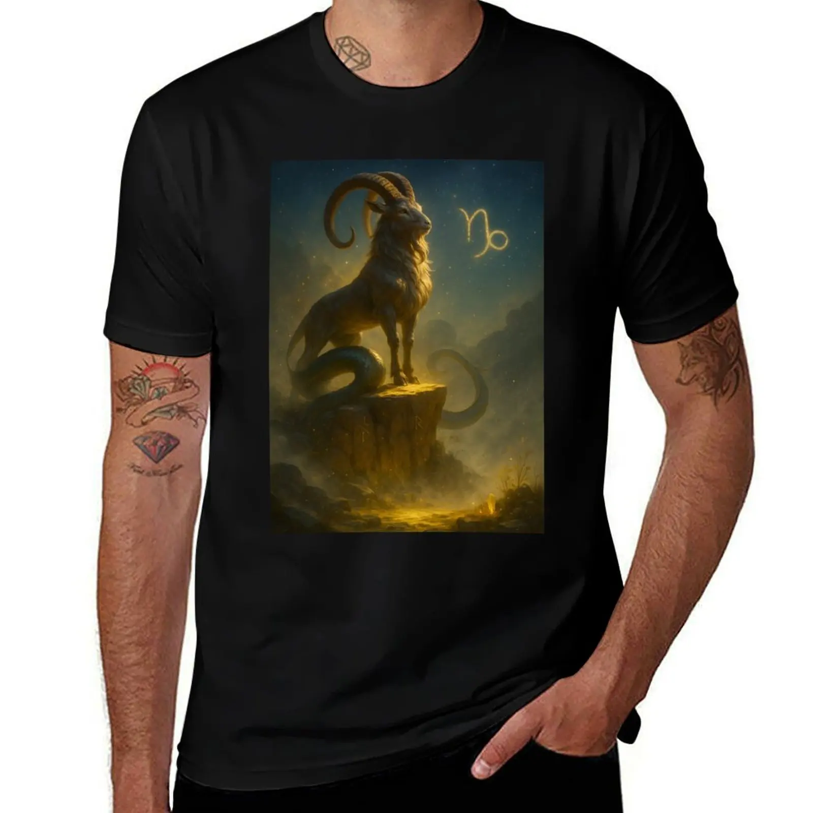 

Capricorn – The Celestial Guardian of Earth and Sea T-Shirt funny gifts new edition sublime compression shirt men