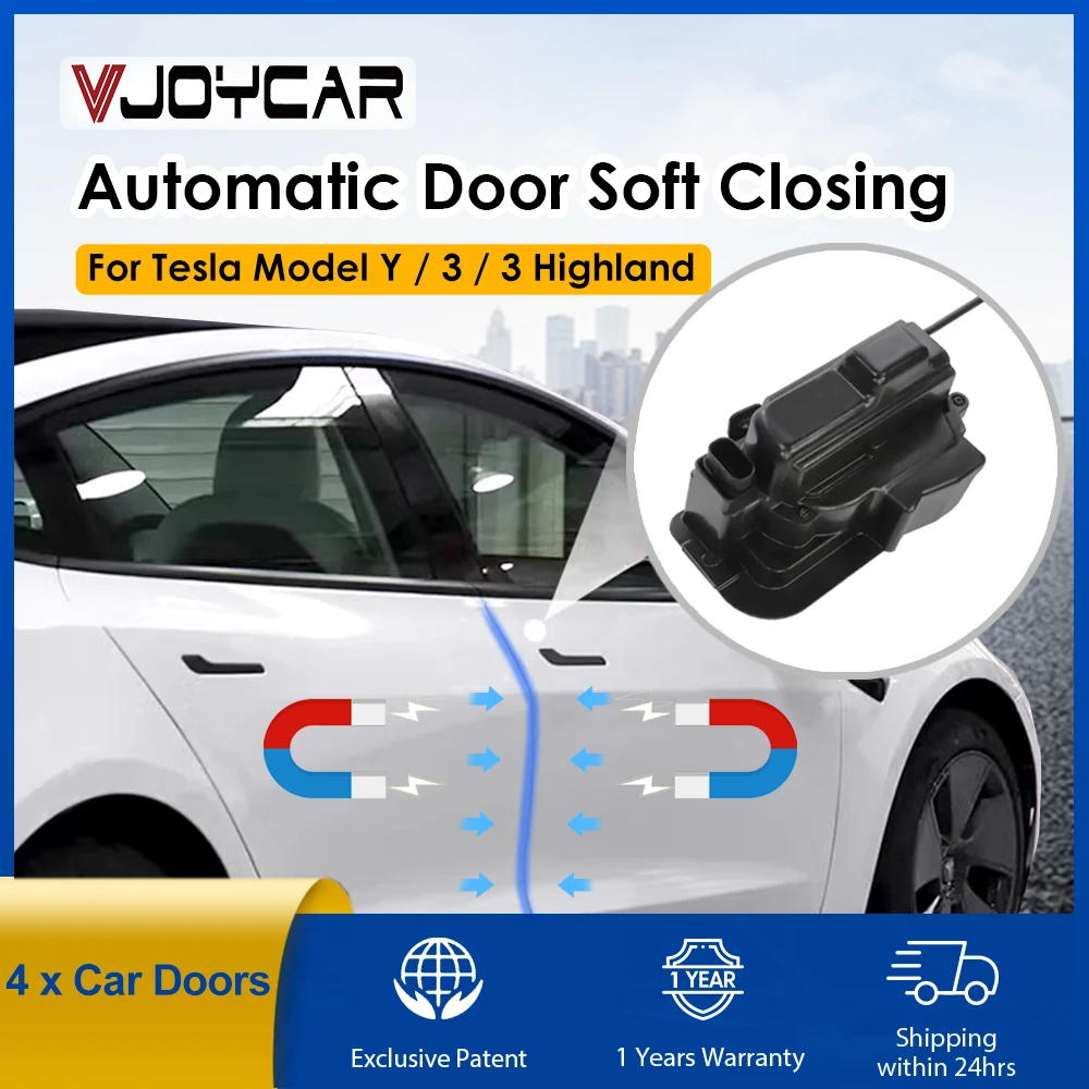 2024 Newest Soft Closing for Tesla Model 3 Y 3 Highland 4-Door Anti Pinch Smart Auto Electric Suction Door Lock Closing Opening