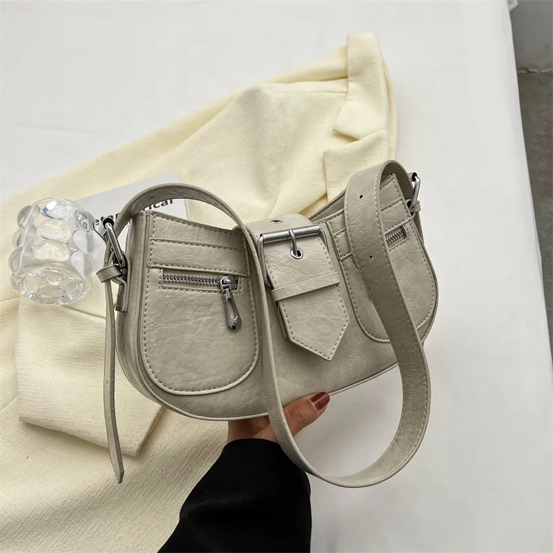 Korean Vintage Trendy Chic Casual Crossbody Bags All Match Elegant Simple Handbags Women Office Lady Shoulder  Y2k Aesthetic