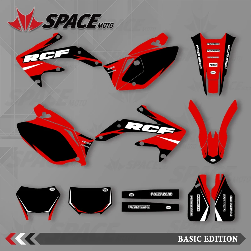 

SPACE MOTO для HONDA 05-07 08-18 CRF450X графический фон наклейки наклейки мотоцикл