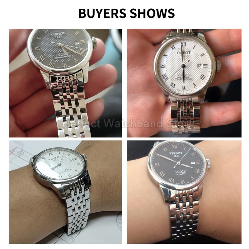 مكافحة الصدأ أنيق فراشة مشبك 316L الصلب سوار ساعة ل تيسو لو لوكل T099207 T006407A T006408A T006407B 19 مللي متر حزام