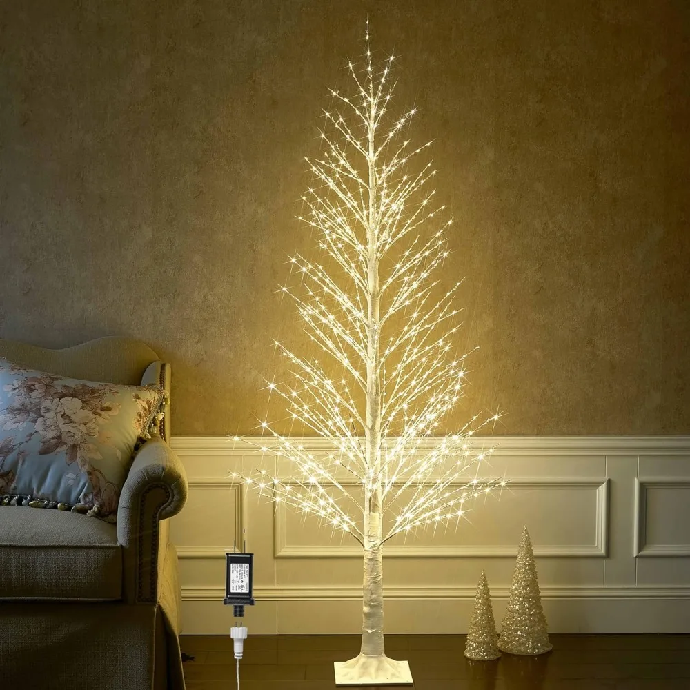 

Illuminated White Alpine Tree with 810 LED Fairy Lights, 6 Feet Tall for Indoor and Outdoor Christmas and Holiday Decor