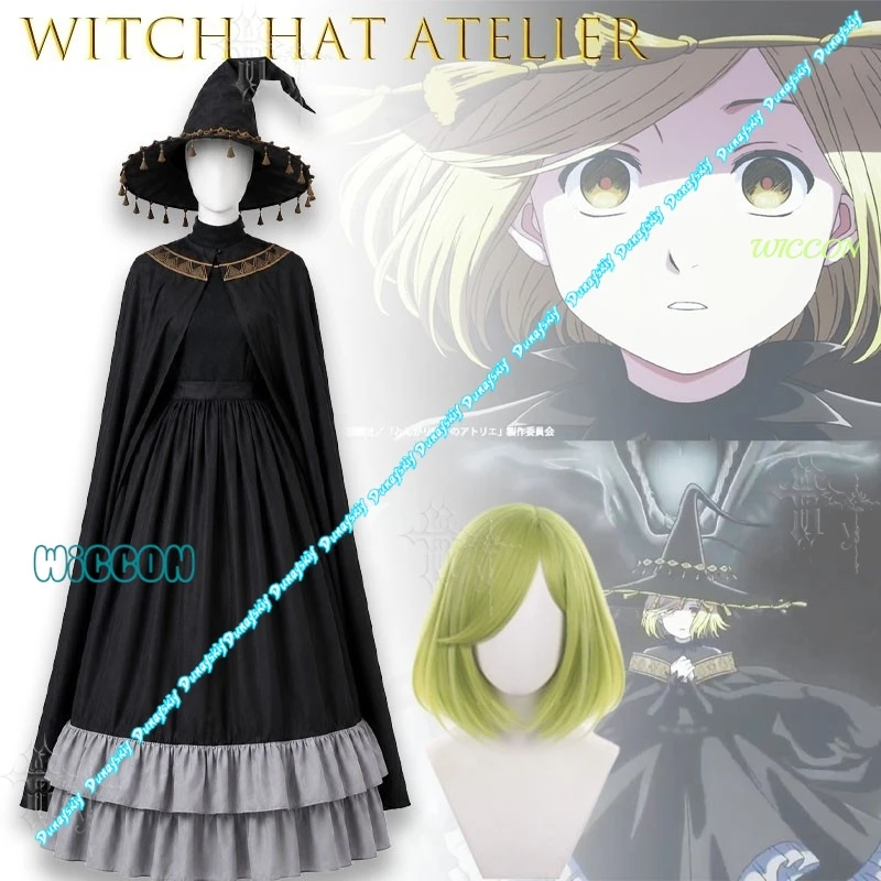 Hexenhut Atelier Staffel 2 Coco Cosplay Black Magic Komplettes Outfit Halloween Comic-Themenparty Rollenspiel Bühnenkostüm