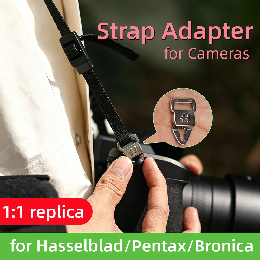 2pcs Camera Strap Adapter Connecting Lugs H Buckle Straps Clip for Hasselblad X2D 100C 501CM 503CX 503CW Pentax 645N Bronica ETR
