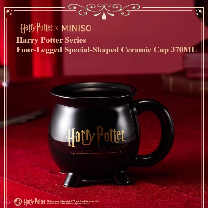 Genuine MINISO Co-branded Harry Potter Series Four-legged Special-shaped Ceramic Cup 370mL Mug Creative Cartoon Peripheral Gifts