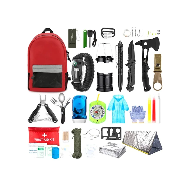 

Аварийный комплект для выживания и аптечка, профессиональное снаряжение для выживания с тактической сумкой Molle и аварийной палаткой