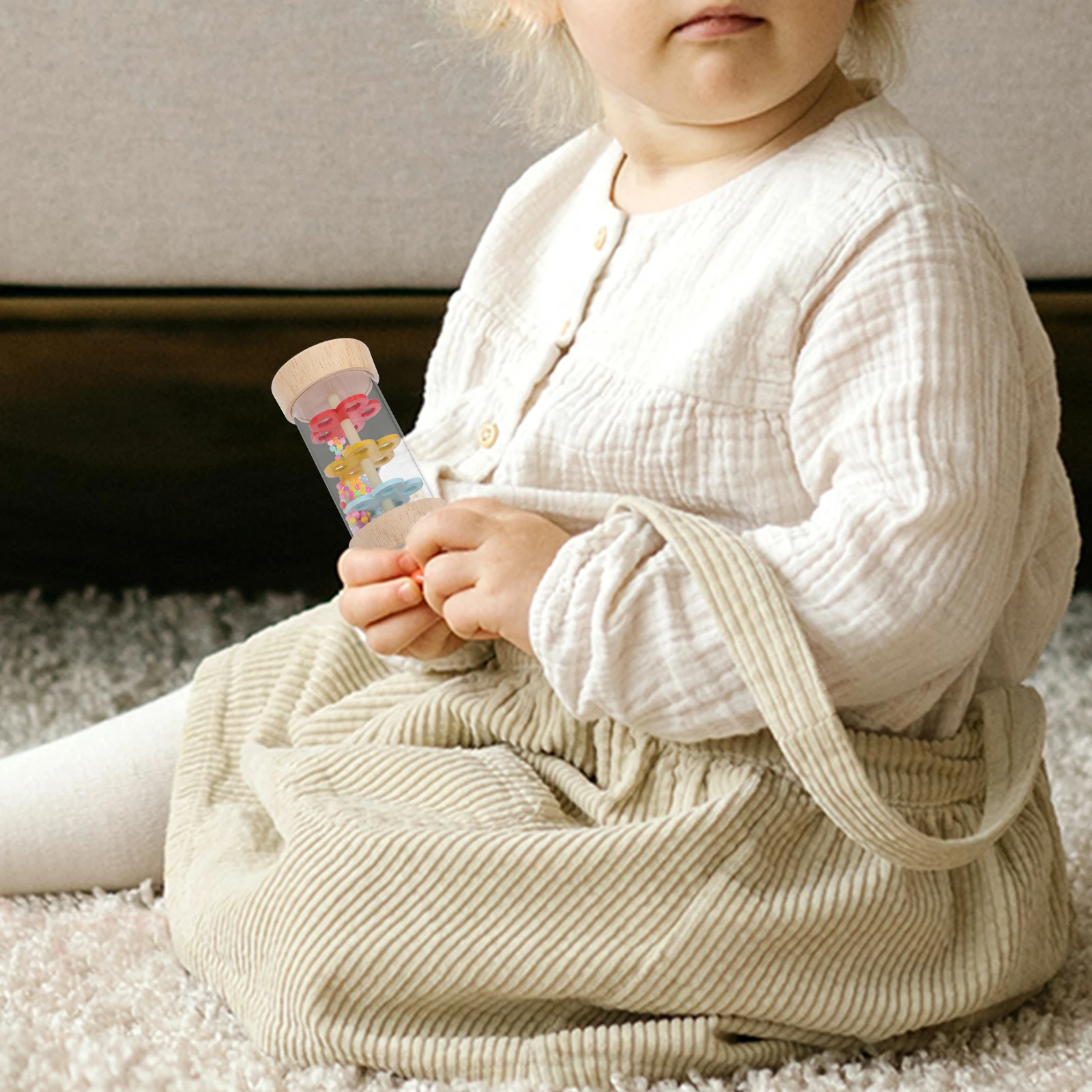 레인 스틱 소형 어린이 장난감 나무 플라스틱 악기 어린이 교육 장난감 빗소리 메이커 장난감