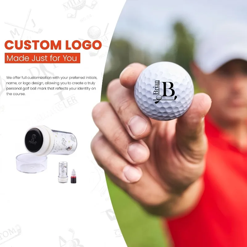 Custom Golf Stamp Clear Impression Quick Dry Waterproof Photosensitive Seal Single & Set for Golf Ball Marking Accessories