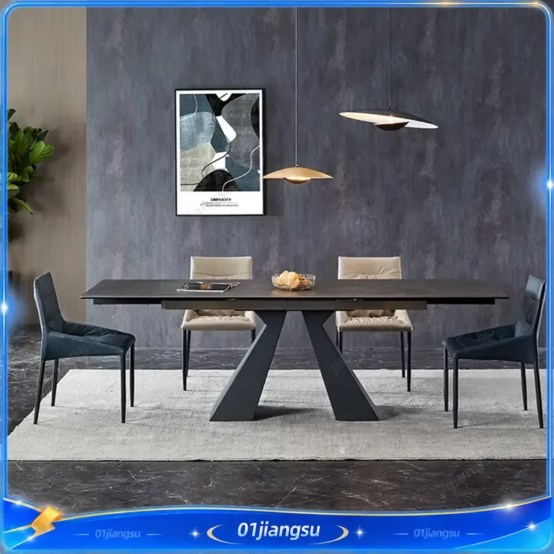 Extendable Dining Table Modern Luxury Coffee Table for Living Room Kitchen Restaurant Study Furniture Space Saving Home Decor
