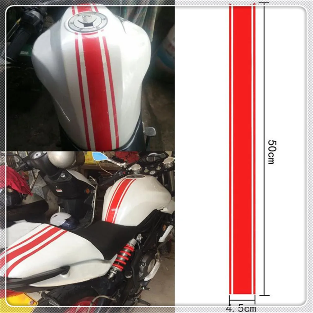 

50*4,5 см 1 шт. DIY наклейка на топливный бак мотоцикла водонепроницаемая для Kawasaki NINJA 300 250R ZX636R ZX6RR 400R