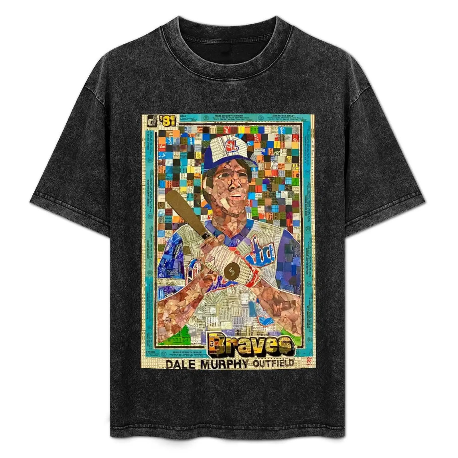 

Dale Murphy - Braves baseball card mosaic T-Shirt Comfort Stretch Tee Shirt