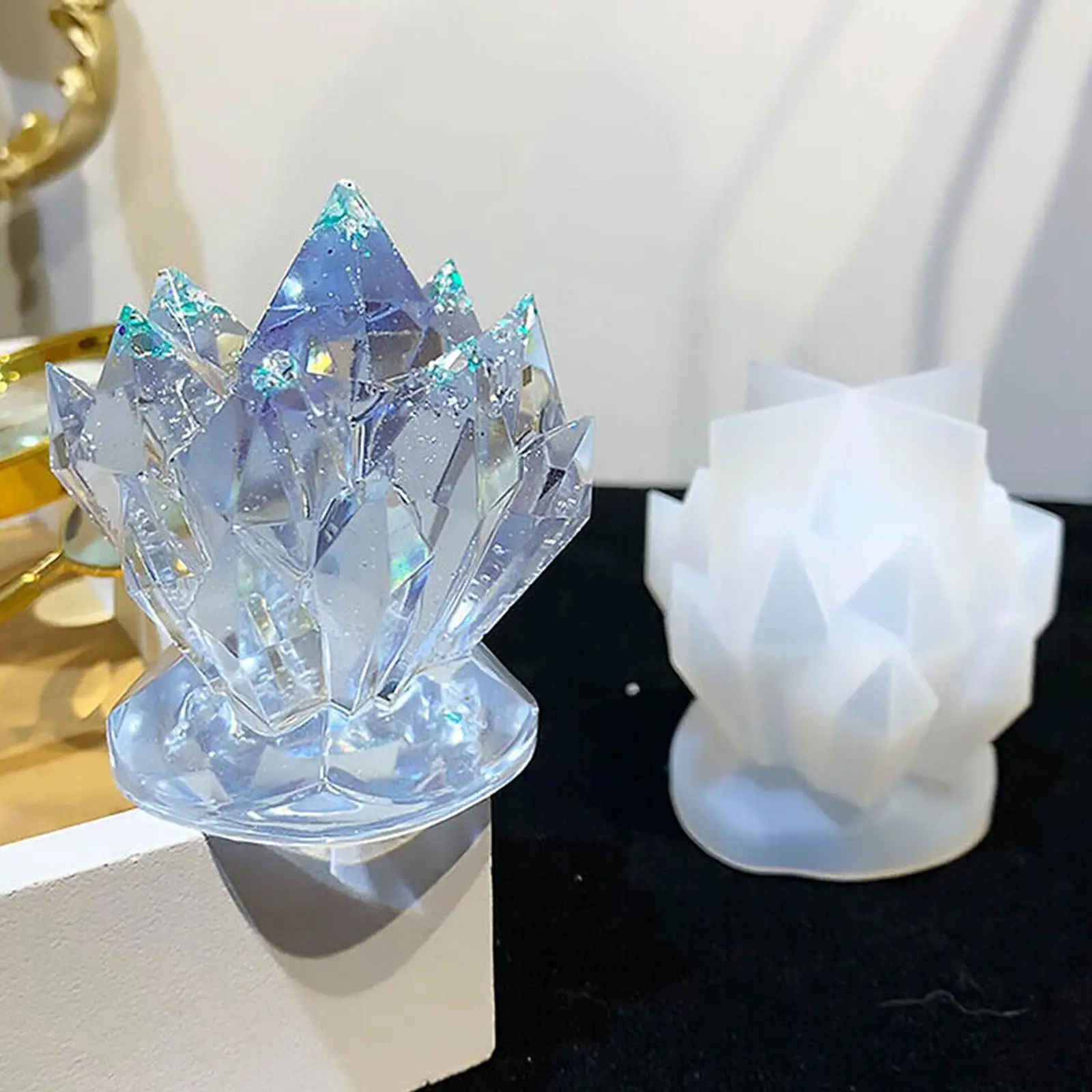 Iceberg Shape Silicone Candle Mold Crystal Cluster Plaster Candle Soap Aromatherapy DIY Mold DIY Mold Soy Resin Wax Wax Mol Z3Y7