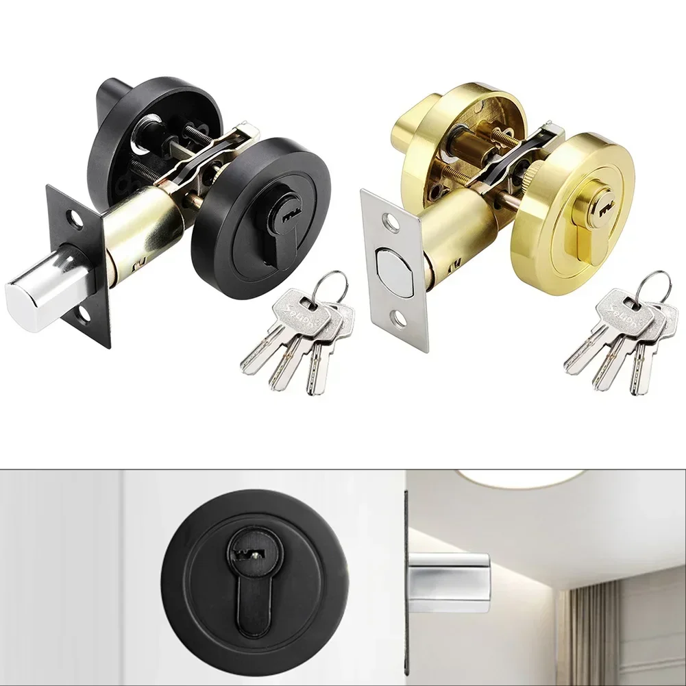 Serratura per porta con chiave Serrature per porte della camera da letto Serratura solida antifurto addensata per hardware di protezione di sicurezza per casa/hotels/uffici