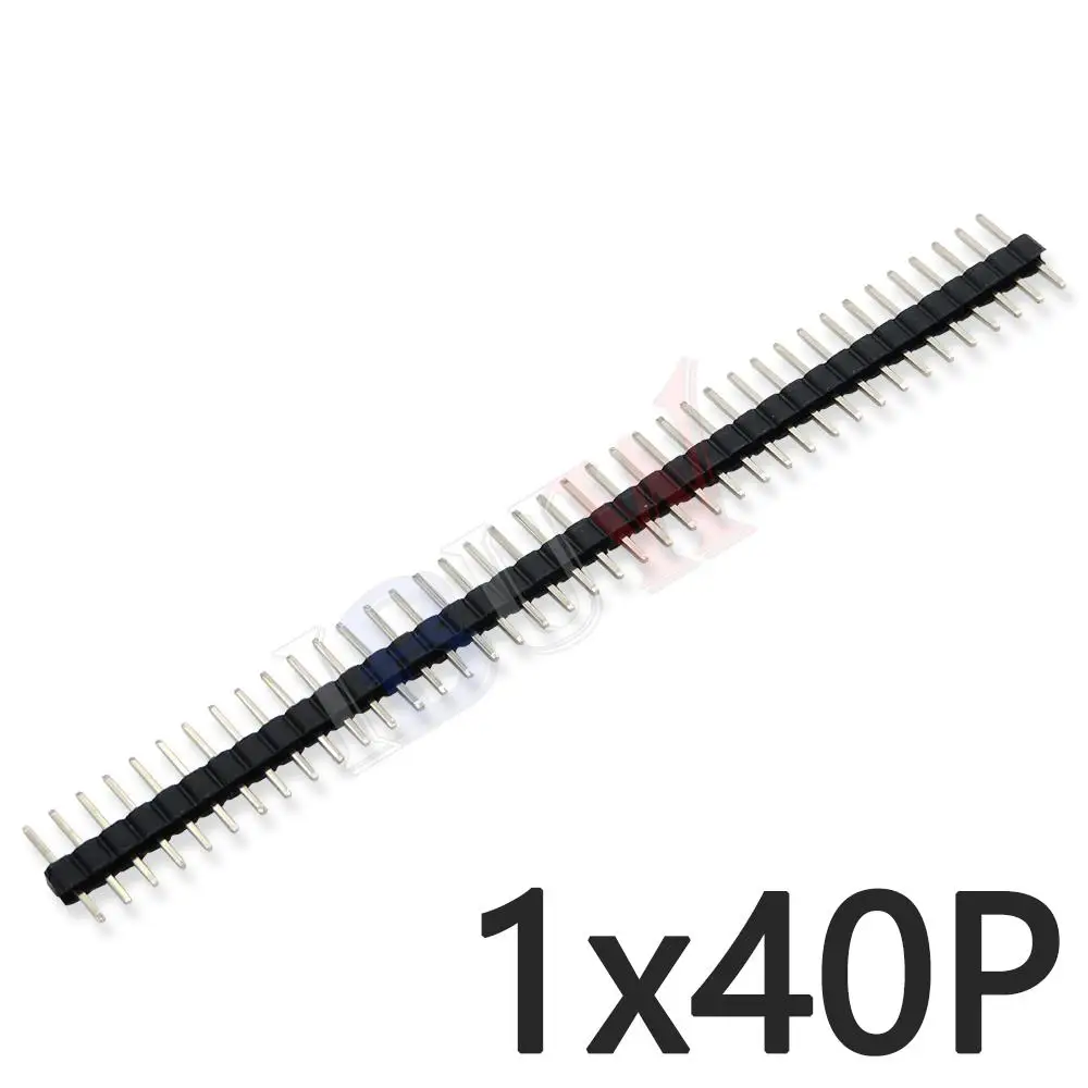 10PCS 40 Pin 1x40 2x40 Single Double Row Male 2.0 Breakable Pin Header Connector Strip For Arduino Black 2.0MM 90 degrees