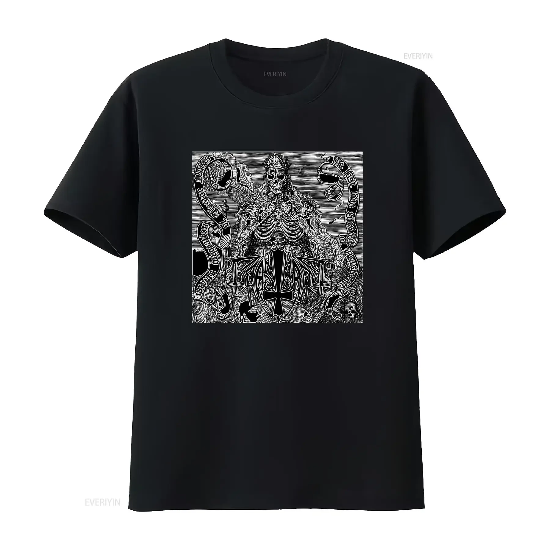 BEASTCRAFT Tribute Gothic Skeleton Print T Shirt XL Arcturus Inquisition The Chasm Ulver Urfaust vintage Lavé élégant