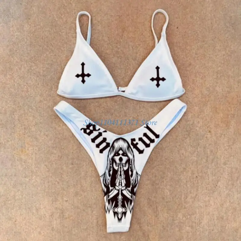 P9FC Sexy 2 Piece Women Swimsuit High Waist Sexy Bathing Suit Swimwear Biquini Bathing Suit