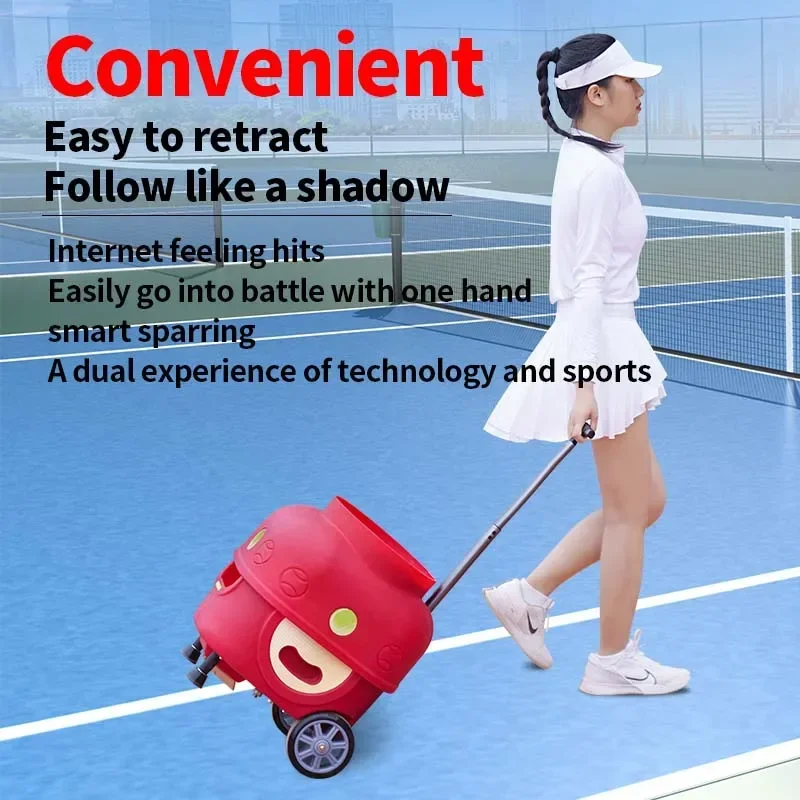 New Arrival Siboasi Mini Shooting Tennis Machine  With Remote Control Cleaning Kit Automatic Tennis Machine Launcher For Sale T7