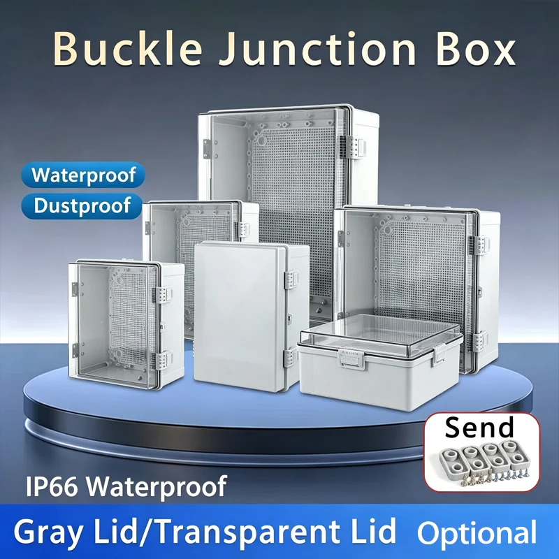 Ip66 Abs Pc Hinged Plastic Enclosure Waterproof Power Electrical Junction Box Waterproof Outdoor Plastic Box Distribution Box