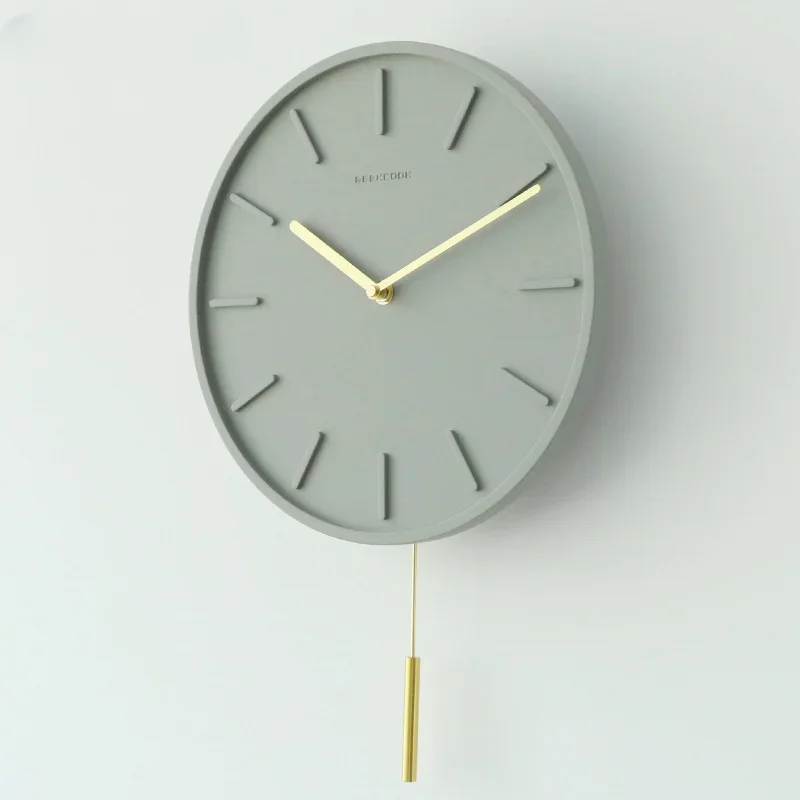 Cement Wall Clock Modern Simple Hanging Watch Creative Household Wall Hanging Decorative Crafts Exquisite Nordic Silence Clock