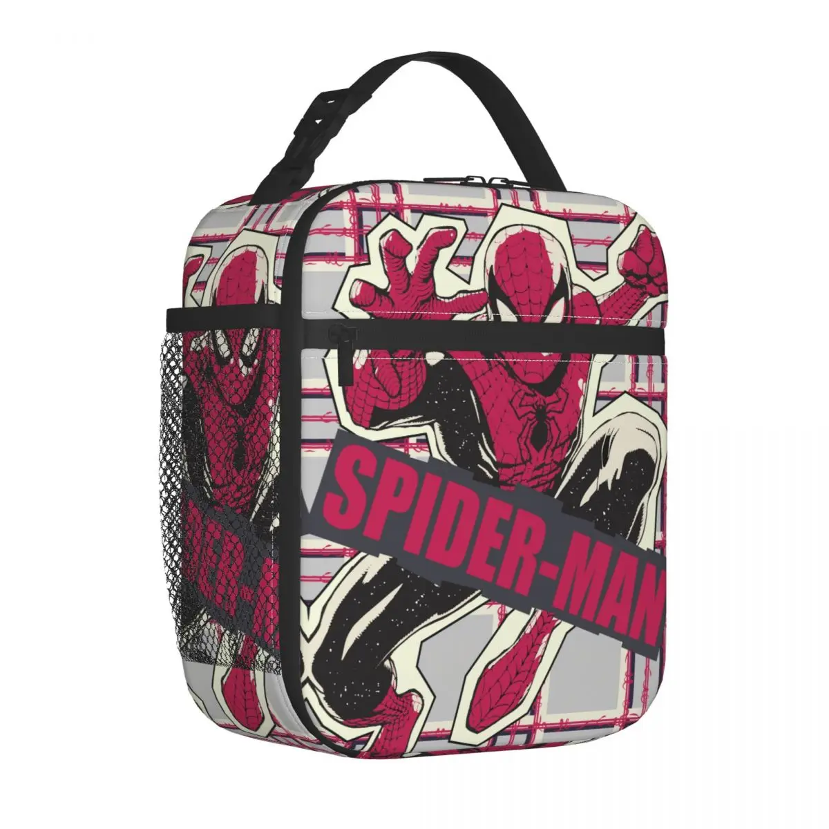 

Человек-паук, бумажная изолированная сумка для обеда с вырезами, сумка-холодильник, контейнер для обеда, портативная сумка-тоут, ланч-бокс, сумка для еды, офисная уличная сумка