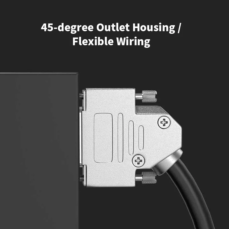DB9/15/25/37 with Number Terminal Single Head Connector 26AWG Dual Shielded Wire DB9-DB37 Male and Female Elbow Plug Connec Wire