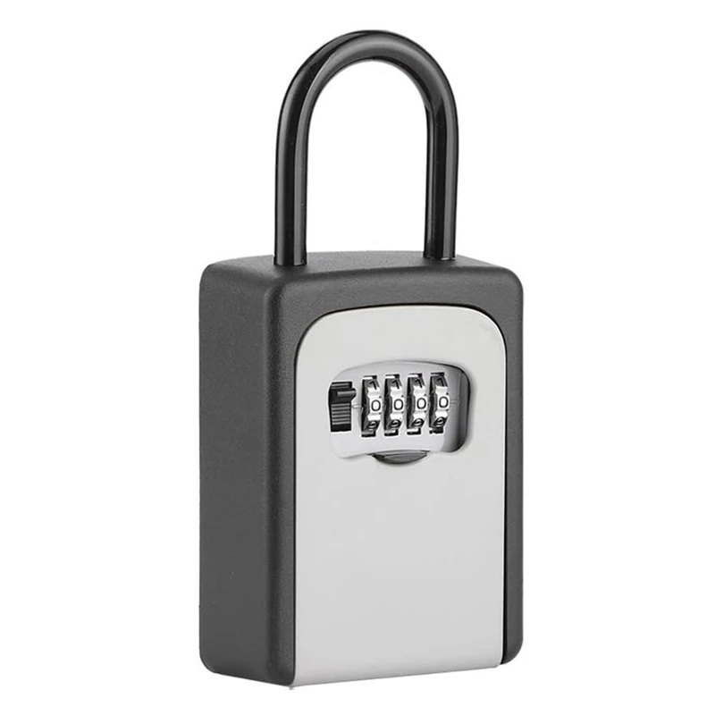 AB15-Key Lock Box ,Wall Mounted Key Lock Safe Box Aluminum Alloy Household, Security Lock Box For Home, Office, Apartment