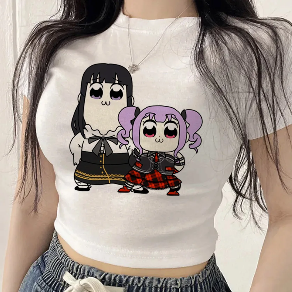 Bang Dream crop top female kawaii gyaru emo cutecore manga top tees jojifuku meme graphic summer korean fashion