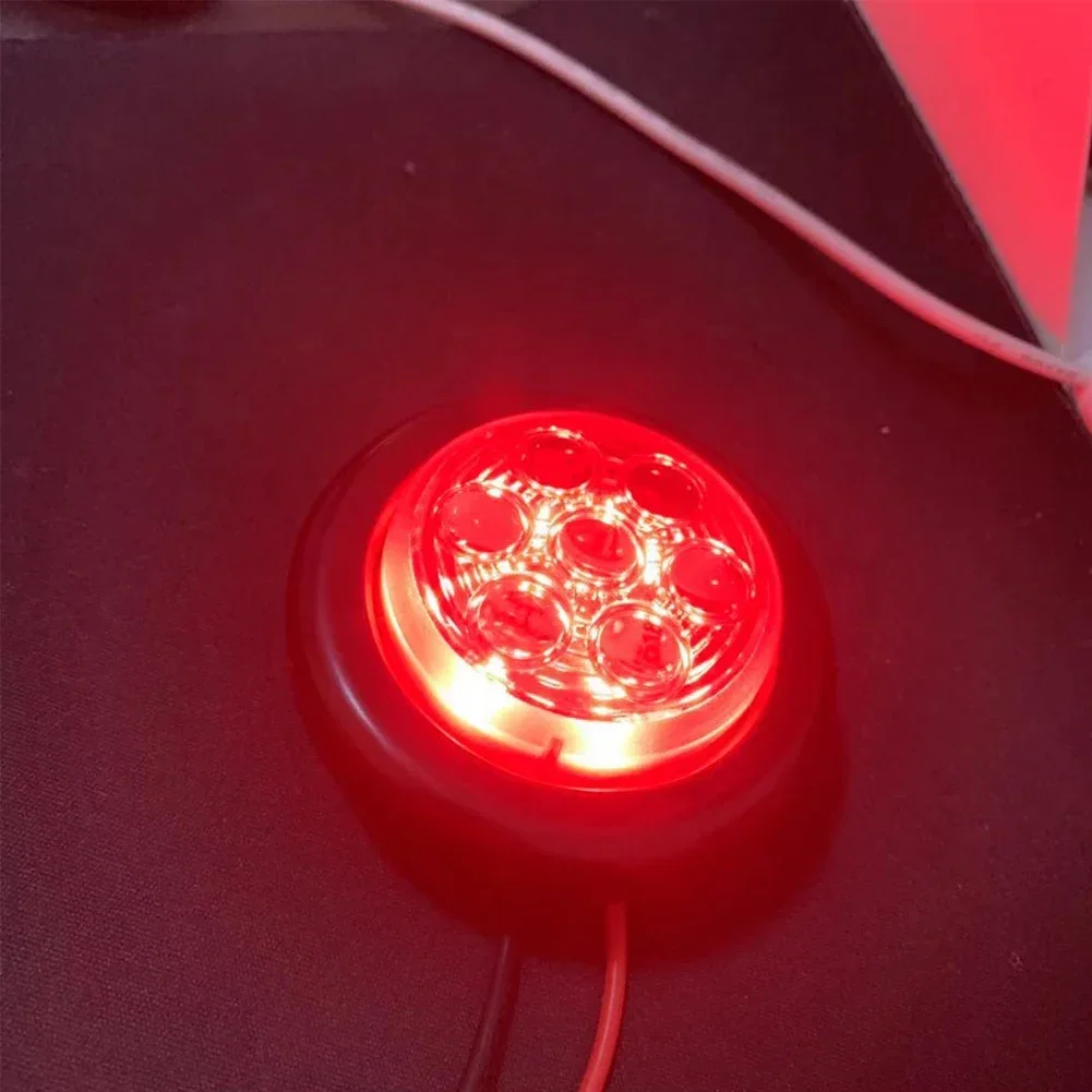 7 Leds Truck Side Lights 12V/24V Trailer Clearance Lights LED Marker Lights Round Wagon Rear Light for Trailer Truck RV UTE UTV