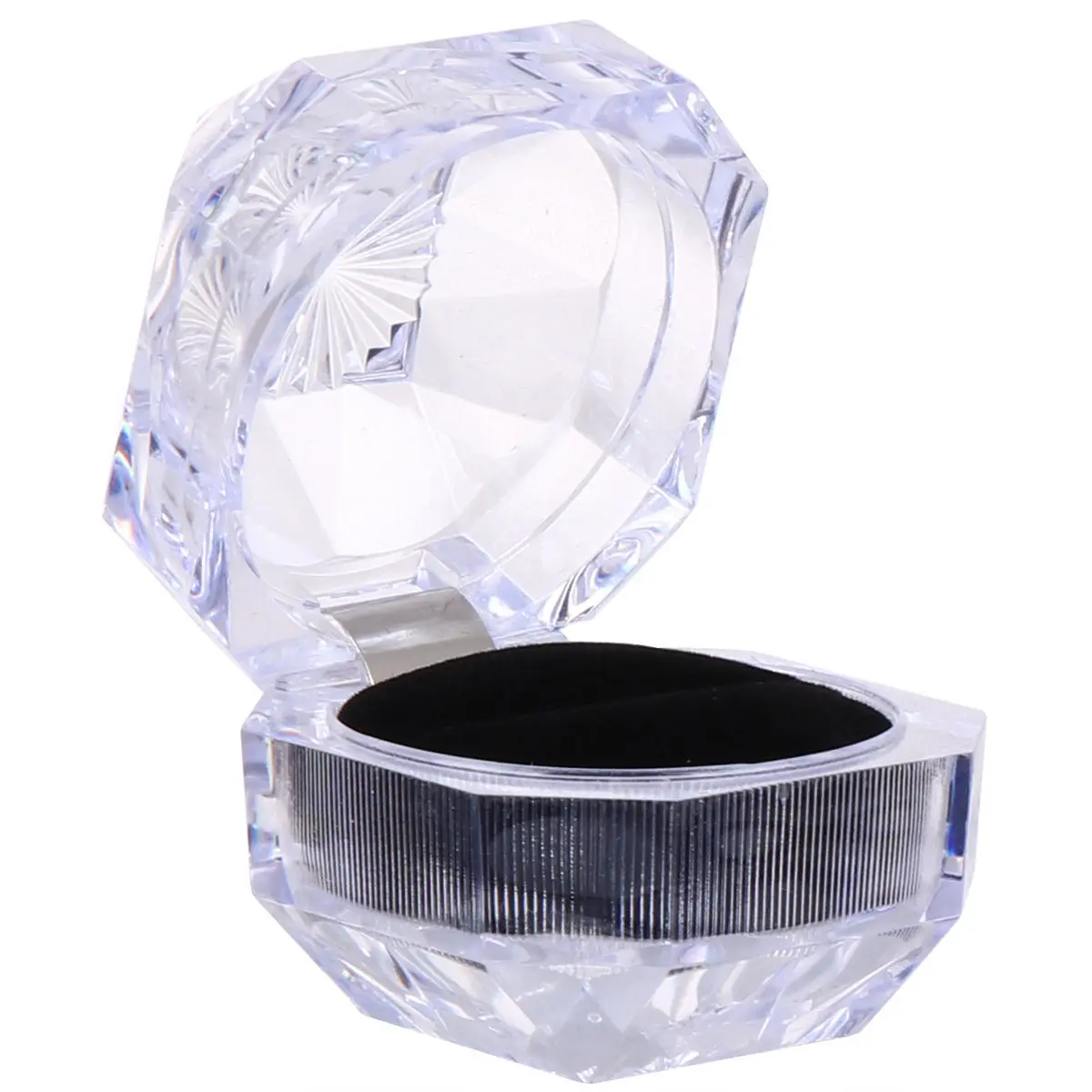 

Элегантная прозрачная коробка для колец, упаковка для ювелирных изделий, для колец, серег, ожерелий, свадебных, помолвочных, рождественских подарков, премиум-дизайн